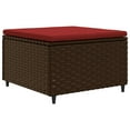thumbnail image 5 of vidaXL 7 Piece Patio Lounge Set with Cushions Brown Poly Rattan, 5 of 12
