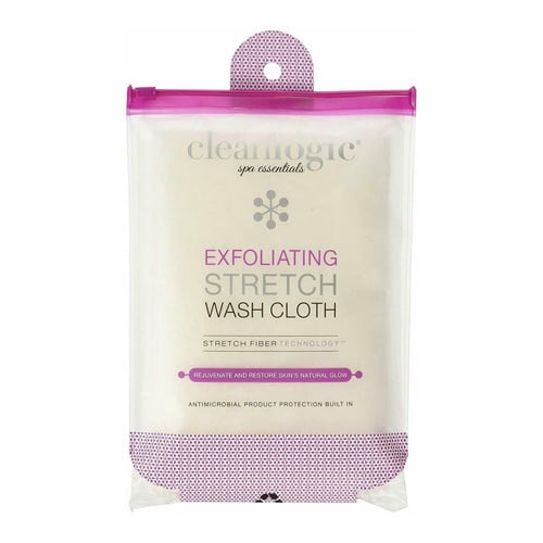 Cleanlogic Exfoliating Stretch Wash Cloth, Assorted Colors, 1 Ea, 6
