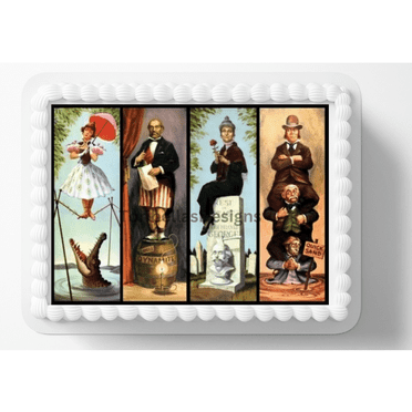 Haunted Stretching Room Mansion Birthday Edible Image Cake Topper For Half Sheet Cake By TNCT
