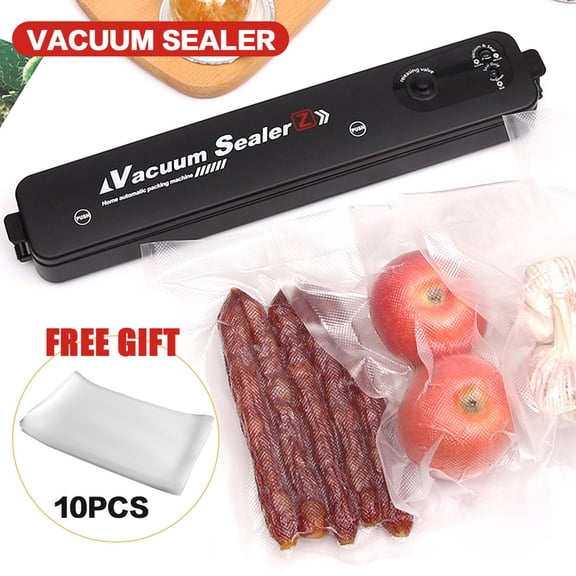 Optimized Food Vacuum Sealer for Home Use, 60KPA with 10 Bags, Digital Timer & Dry/Wet Modes, Compact for Kitchen Storage, Sous Vide & Meal Prep