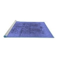 thumbnail image 2 of Ahgly Company Machine Washable Indoor Round Oriental Blue Industrial Area Rugs, 8' Round, 2 of 4