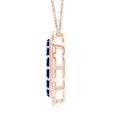 thumbnail image 2 of ANGARA Natural 1.26 Ct Sapphire and Diamond Floral Circle Pendant in 14K Rose Gold for Women (Size-2.5mm) | September Birthstone, Anniversary, Jewelry Gift for Women | Natural Blue Sapphire Necklace, 2 of 7