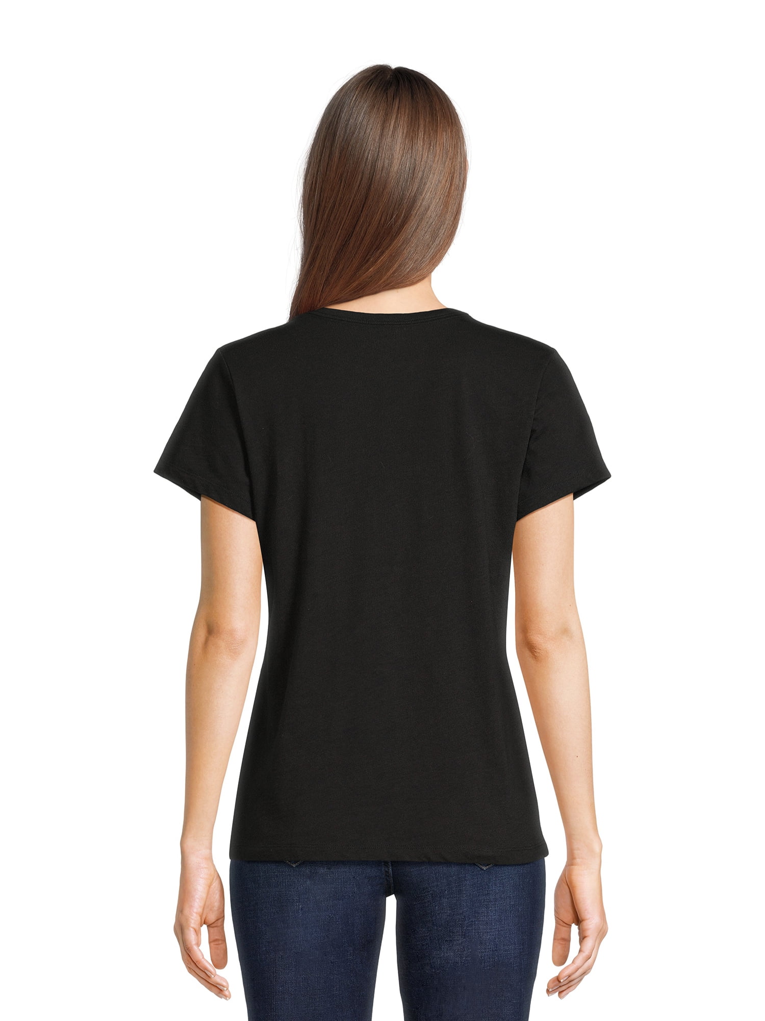Time and Tru Women’s Slub Jersey Crewneck Tee with Short Sleeves, Sizes XS-XXXL