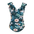 thumbnail image 5 of Women's Swimsuits Cute Bathing Suit Ruffle V Neck Swimwear, 5 of 5