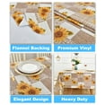 thumbnail image 4 of Rally Home Goods Indoor Outdoor Patio Premium Vinyl Rectangular Tablecloth, Flannel Backing, Spill Proof Wipeable Cover for Dining Table, Sunflowers Pattern, for Tables up to 60 x 84 Inch, 4 of 7
