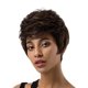 thumbnail image 1 of Peluca corta de pelo humano real Yuyangstore mezcla de color flequillo oblicuo Peluca llena calor bien, 1 of 8