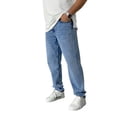 thumbnail image 3 of KDFJPTH Ripped Jeans Men Comfort Waist Regular Fit Jeans Solid Light Blue M, 3 of 5