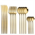 thumbnail image 3 of 16pcs, 4-Piece Stainless Steel Portuguese Steak Knife, Fork, Spoon, and Small Spoon Set - Perfect for Family Dinners and Special Occasions, 3 of 5