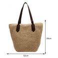 thumbnail image 5 of fankhu Women Shouder Bag Solid Straw Armpit Bag Summer Beach Woven Large Casual Knitted Bag Shopping Bags, 5 of 9