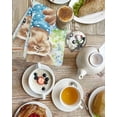 thumbnail image 4 of Easter Bunny Kitchen Dish Towels for Drying Dishes Set of 2, Spring Green Leaves Scarf Rabbit Botanical Waffle Weave Microfiber Hand Tea Bathroom Towels Quick Dry & Absorbent Towel 15.7x23.6, 4 of 7