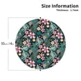 thumbnail image 2 of Pofeuu Rose Flowers Print Coasters for Drinks, 4Pack PU Leather Coasters, Bar Drink Coasters for Tabletop Protection, Furniture from Damage-Round Shape, 2 of 6