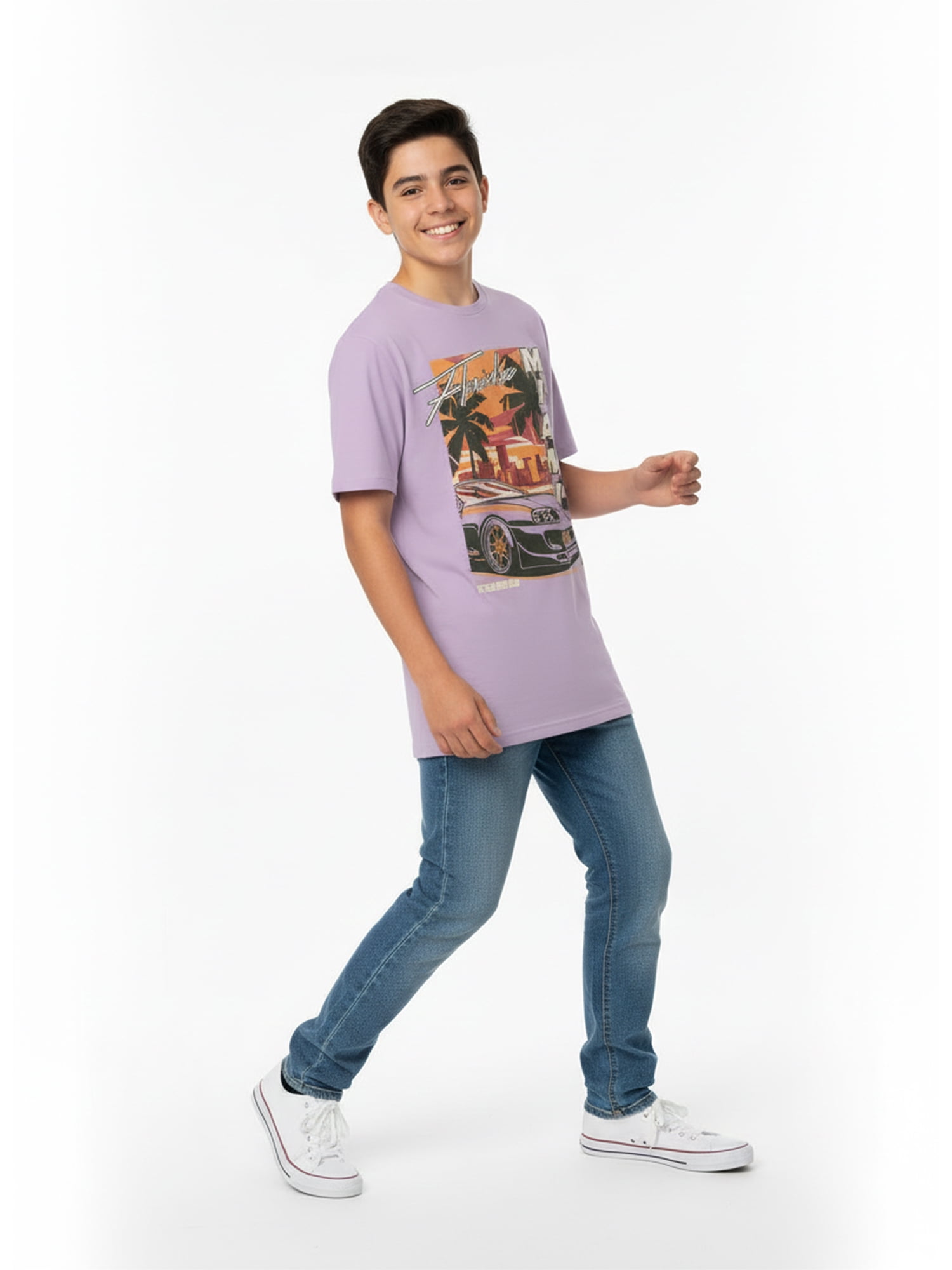 Wonder Nation, Boys' Graphic T-Shirt, Miami Rally, Sizes 4-18