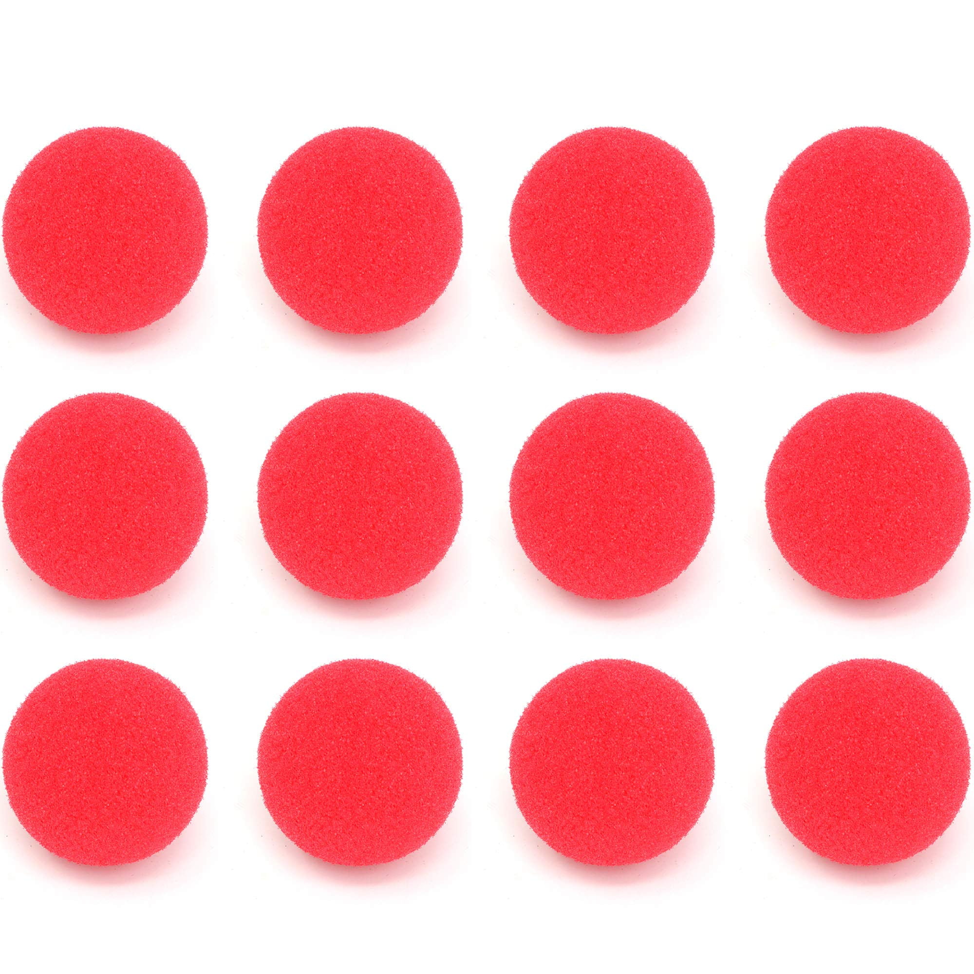 Skeleteen Red Carnival Clown Noses - Red Sponge Nose for Circus Costume Party Supplies - 12 Pieces