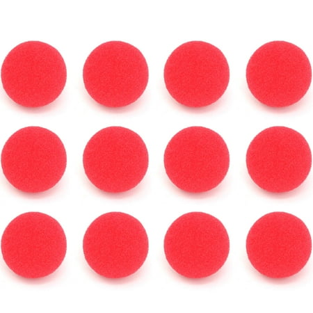 Skeleteen Red Carnival Clown Noses - Red Sponge Nose for Circus Costume Party Supplies - 12 Pieces