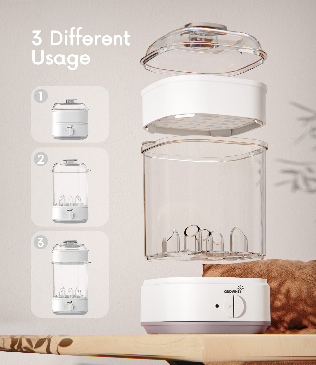 Little Bo Baby Bottle Electric Steam Sterilizer - 8 Minute Sterilization  for Safe and Easy Baby Bottle Cleaning, BPA-Free with Portable Bag - Yahoo  Shopping
