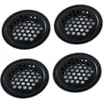 thumbnail image 4 of KAIYANG 10 piezas de ventilación de aire de acero inoxidable de 19 mm, malla circular, rejilla de ventilación circular negra, cubierta de rejilla, cubierta de rejilla de ventilación de aire para venti, 4 of 5