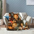 thumbnail image 6 of Blanket Michael Actors B. Jordans Throw Flannel Blankets Warm Soft Cozy Fuzzy Air Conditioning Blanket for Living Room Sofa Bed Gift Blankets for All Seasons 60""x50"", Black, 6 of 6