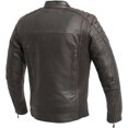 thumbnail image 2 of First Mfg Co - Crusader - Men's Motorcycle Biker Riding Brown Beige Leather Jacket - Small - Action Back Armor Pockets Vented, 2 of 5