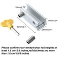 thumbnail image 3 of YQHWQ 4 Sets Sliding Window Locks Window Door Security Locks Window Stops Window Security Bars with Key Adjustable Aluminum Window Security Locks for Home Bedroom School and Office Sets, 3 of 5