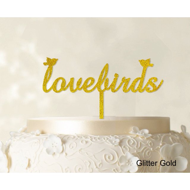 Love Birds Wedding Cake Topper Custom Cake Topper Color Option Available 6-7 Inches Wide
