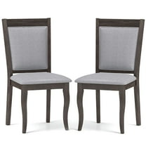 Barara King Dining Chair,Dining Room Chair,Wood Dining Chairs Set of 2 with Rubber Wood Frame and Padded Seat-Brown