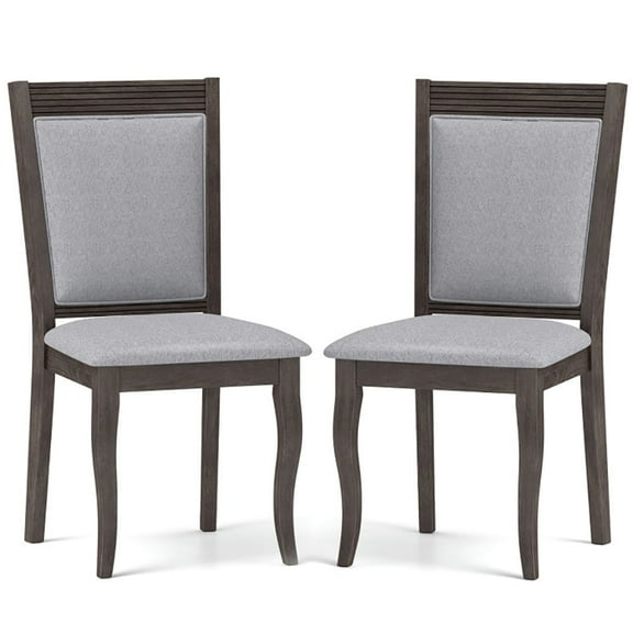 Barara King Dining Chair,Dining Room Chair,Wood Dining Chairs Set of 2 with Rubber Wood Frame and Padded Seat-Brown