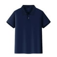 thumbnail image 5 of Boys Short Sleeve Polo Shirt Kids Collared School Uniform Shirts 6-11 Years Blue Size 6-7, 5 of 5