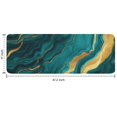 thumbnail image 7 of Teal and Gold Marble Wavy Veins Pattern Kitchen Rug Mat,Kitchen Runner Rugs Non Skid Washable,Decorative Kitchen Floor Mats for Kitchen,Sink,Laundry,17"x47.2", 7 of 7
