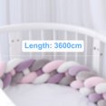 thumbnail image 4 of Almohada de cama trenzada de cuatro hebras con bolas de nudo largo tejidas, tira anticolisión para niños, 4 of 5
