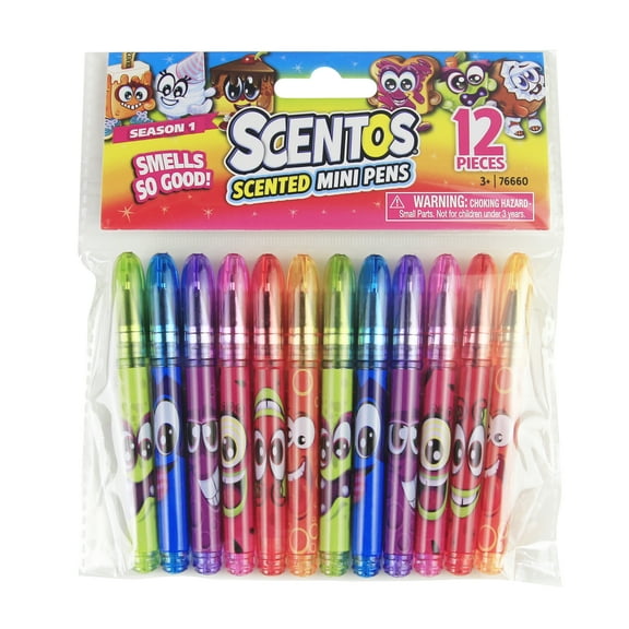 Scentos Scented Mini Pens Party Favors, 12 Pack, Birthday Party