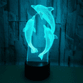 thumbnail image 1 of YSITIAN Dolphin Acrylic 3D Night Lights USB LED Table Lamp Home 3D Arts Lamp 7 Colors Changing Bedroom Decor Night Light Gifts（Black Seat） YT-14293, 1 of 6