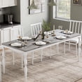 thumbnail image 2 of Ourlova 71 Inch Farmhouse Dining Table for 6-8 People Rectangular Wood Kitchen Table with Heavy Duty Legs Kitchen Dining Room Table for Dining Room Kitchen Wash Grey, 2 of 8