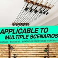 thumbnail image 5 of Wooden Fishing Rod Holder Rack, Wall Mounted Storage for Multiple Rods with Hardware, Charm for Garage or Cabin, 5 of 9