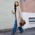 thumbnail image 4 of Bolso de hombro Iswee Satchel de piel vintage para mujer, color café, 4 of 9