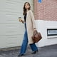 thumbnail image 4 of Bolso de hombro Iswee Satchel de piel vintage para mujer, color café, 4 of 9