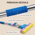 thumbnail image 4 of Sponge Mop with Extendable Stainless Steel Handle - Absorbent for Bathroom, Kitchen, Glass, Living Room Hardwood, Tile, Laminate Floors - Easy Lever Squeeze for Dry & Wet Floors, 4 of 7
