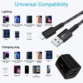 thumbnail image 5 of 2 Pack Compatible with iPhone Charger with USB A to Lightn-ing Cable 10FT, Dual Port Charger Block Phone Charger with Fast Charging Cord, USB Wall Charger Compatible for iPhone14/13/12/11, Black, 5 of 9