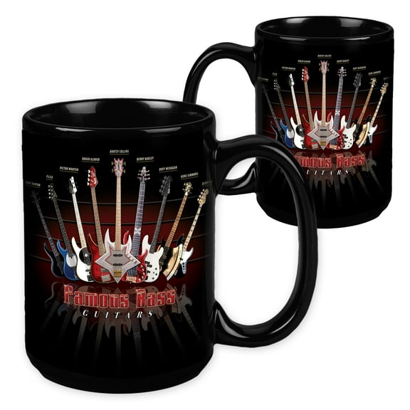 Famous Bass Guitars - 15 Ounce Sublimation Mug