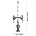 thumbnail image 3 of Bird Toys - Metal Bell Toy, Chew Play Item with Hanging Chain, for Large Parrots African Grey Cockatoo Macaw Conure Lovebird, Durable Interactive Play Item (Long), 3 of 7