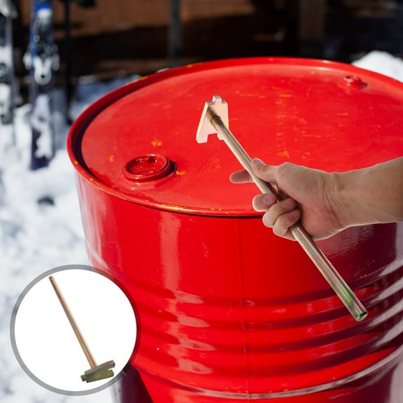 Masteelf Metal Drum Opener Tool Manual Oil Tank Lid Opener Paint Bucket Opener Multi- Drum Cap Wrench for Chemical Industrial Use