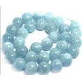 thumbnail image 3 of K-KED 8mm Natural Blue Aquamarine Round Genuine Gemstone Loose Beads 15" Strand, 3 of 4