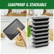 thumbnail image 4 of Envases Dealusy para preparación de comidas, 50 unidades, 800 ml, reutilizables con tapas, 4 of 7
