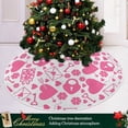 thumbnail image 6 of FMSHPON Valentine's Day Mother's Day Red Heart Love Xmas Christmas Tree Skirt Stand Mat for Holiday Party Decoration Indoor Outdoor 36 inches, 6 of 6