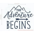 thumbnail image 3 of Adventure Begins Wall Sticker Art Vinyl Letters Decals Arrow Home Decor Quote 30x23-Inch, Deep Blue, 3 of 5
