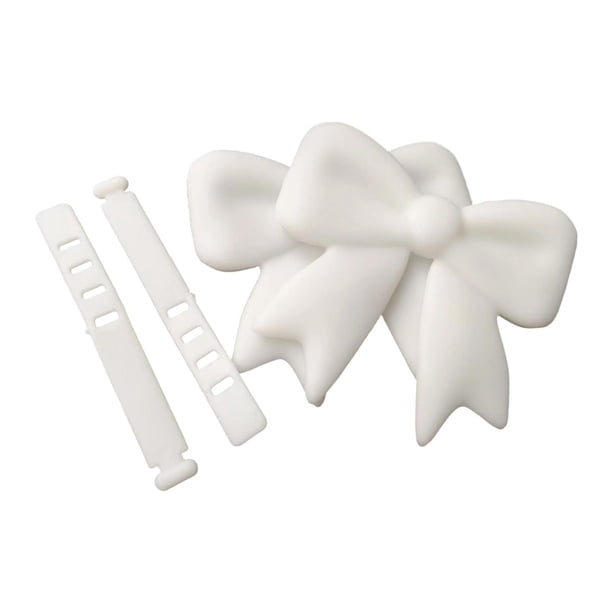 2 piezas de accesorios para auriculares, lazos decorativos universales para ella. Blanco