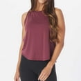 thumbnail image 2 of AherBiu Gym Tops for Women Cutout Hollow Back Lightweight Cropped Yoga Tank Top Lightweight Tee Shirts Activewear, 2 of 5