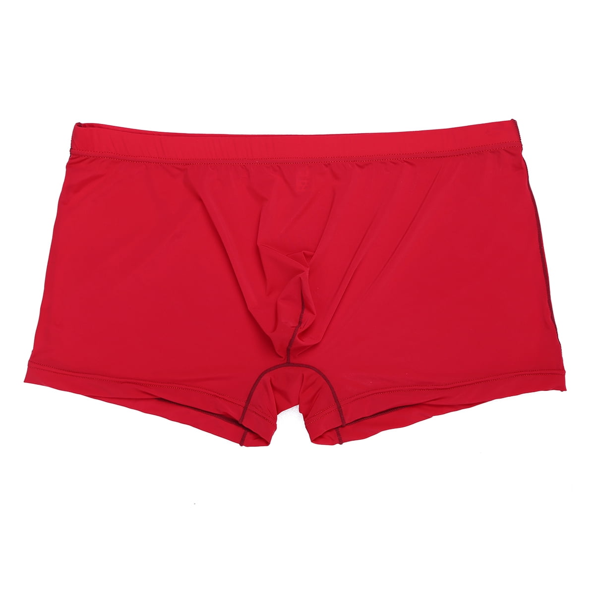 TiaoBug Men Ice Silk Boxer Briefs Solid Shorts Underwear M-XXL 