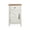 Brown+White, variant on HOQBN Farmhouse End Table with Charging Station, Nightstand with Barn Door and Drawer, Bedside Table for Bedroom Living Room, White Black