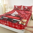 thumbnail image 3 of Feelyou Romantic Gnome Bed Sheets, Couple Valentine's Day King Sheets, 4 Pieces, 3 of 7