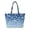 Blue Snowflake Bow, variant on Blue Snowman Print Padded Shoulder Handbag, Large Capacity Winter Quilted Tote Bag for Holiday Shopping, Travel, Cute Xmas Snowflake Pattern Purse for Women